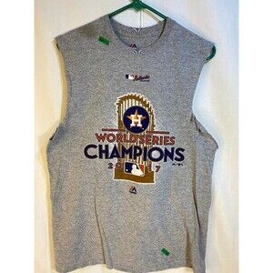 Houston Astros World Series Champions Retro Style 2017 Men's Medum T-shirt USED